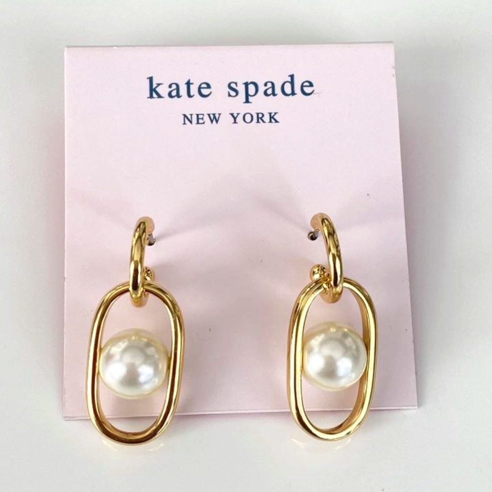 NEW Kate Spade Glamorous Strands Pearl Drop Earrings